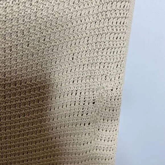 SIGNIFICANT OTHER Abby Dress Women 10 Crochet Maxi Cross Open Back Tan - Picture 7 of 16